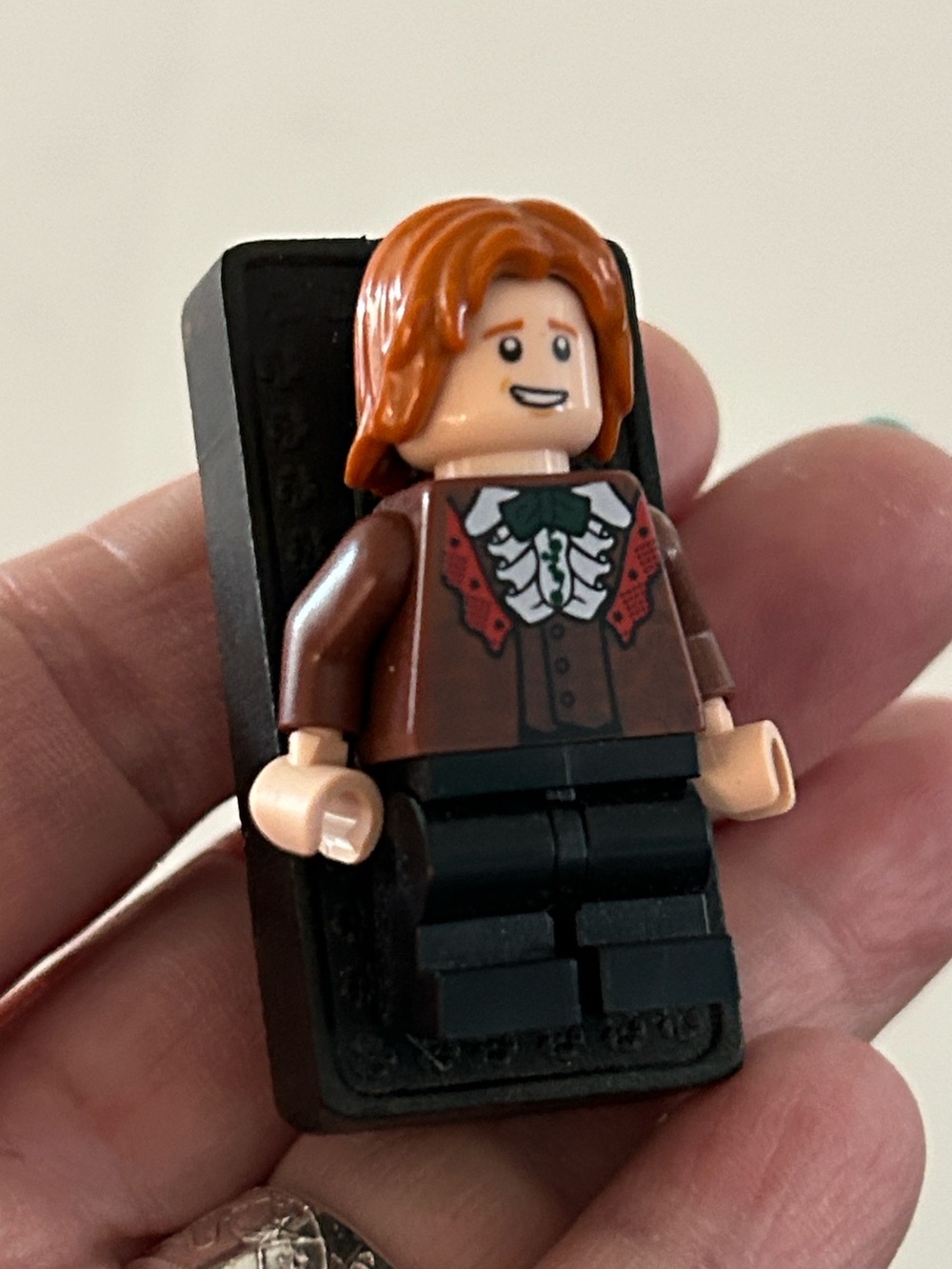 LEGO Ron Weasley Mini-fig domino brooch pin NEW Harry Potter handmade by me
